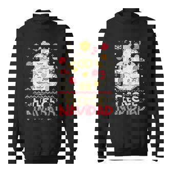Fleece Navidad Ugly Christmas Sweatshirt Unisex | Mazezy