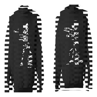 Floss Dance Flossing ダンス 足の骨折 石膏ギプス スケルトン ハロウィーン スウェットシャツ - Kawaiitshirt