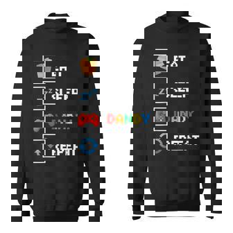 Food & Drink Eat Sleep Dandy Repeat Pixel Foodie Retro Gamer Sweatshirt Unisex | Mazezy