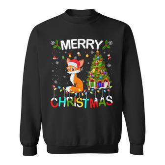 Fox Merry Christmas Foxes Lover Xmas Sweatshirt - Thegiftio UK