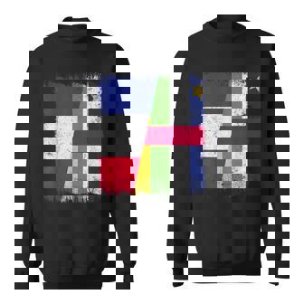 France Central African Republic Half Flag French CAR Roots Sweatshirt Unisex | Mazezy