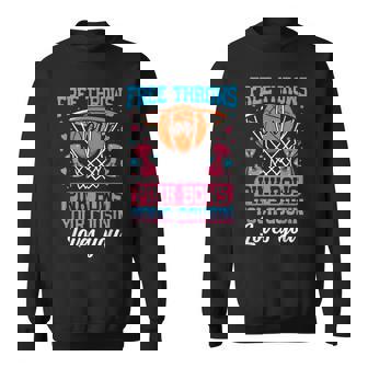 Free Throws Or Pink Bows Your Cousin Loves You Gender Reveal Sweatshirt - Thegiftio