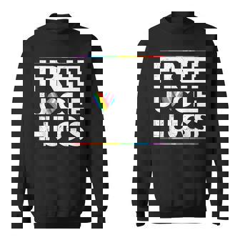 Free Uncle Hugs Support LGBT Proud Parades Rainbow Flag Tee Sweatshirt Unisex | Mazezy