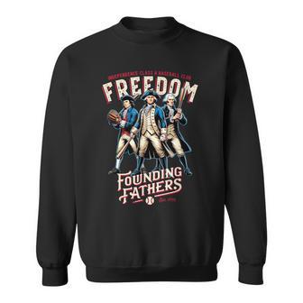 Freedom Founding Fathers Retro Minor League Baseball Team Sweatshirt - Thegiftio UK
