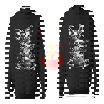 French Bulldog Frenchie Dog Ramen Japanese Noodles Sweatshirt | Mazezy