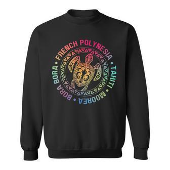 French Polynesia Bora Bora Moorea Tahiti Turtle Sweatshirt - Monsterry