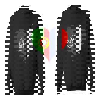 French Portuguese Pride A Vintage Cool France Portugal Flag Sweatshirt Unisex | Mazezy