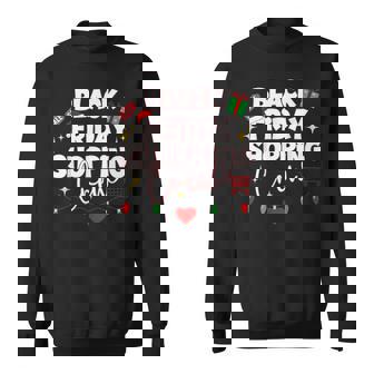 Friday Shopping Crew Christmas Family Group Black Shopping Sweatshirt | Seseable CA