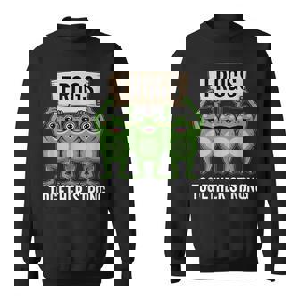 Frogs Together Strong Protest Poland Oregon Democracy Sweatshirt Unisex | Mazezy