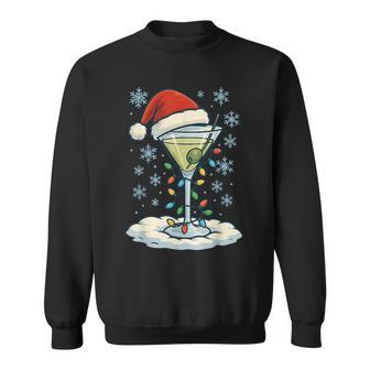 Fun Christmas Lights Wrapped On Dirty Dry Martini Lover Sweatshirt | Seseable UK