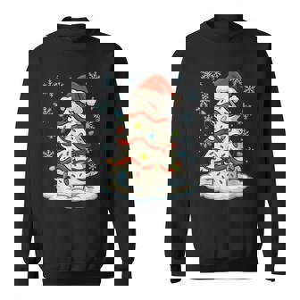 Fun Christmas Lights Wrapped On Christmas Tree Food Cake Sweatshirt | Seseable FR