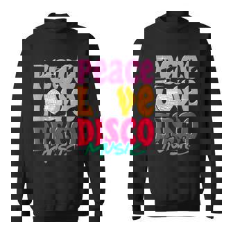 Fun Peace Love Disco Music Retro Sweatshirt Unisex | Mazezy