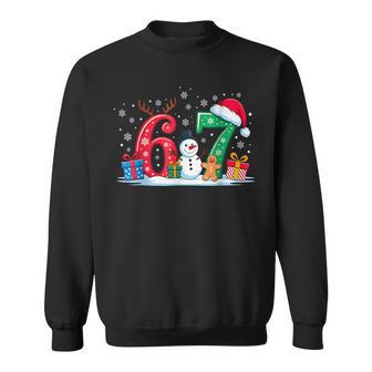 67 Christmas 6 7 Six Seven Meme 6 7 Matching Couples Sweatshirt - Thegiftio UK