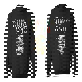 Adult Humor Thinking Of You Vintage Voodoo Doll Sweatshirt | Mazezy