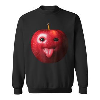 Apple Brainrot – Meme Ai Apple With Tongue Sweatshirt | Seseable CA