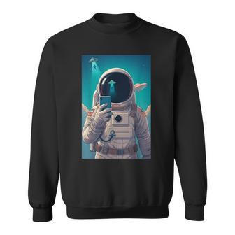 Astronaut Selfie Ufo Abduction At Space Sweatshirt - Monsterry