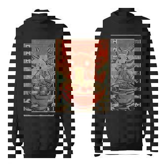 Axolotl Eating Ramen Kawaii Japanese Anime Axolotls Sweatshirt | Seseable FR