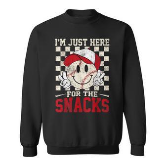 Baseball Lover I'm Just Here For The Snacks Toddler Sweatshirt - Thegiftio UK