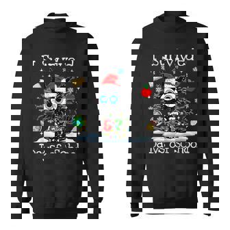 Black Cat Christmas I Survived 67 Days Of School Sweatshirt | Mazezy