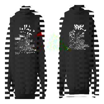 Black Cat What Christmas Tree Cat Lover Sweatshirt | Mazezy