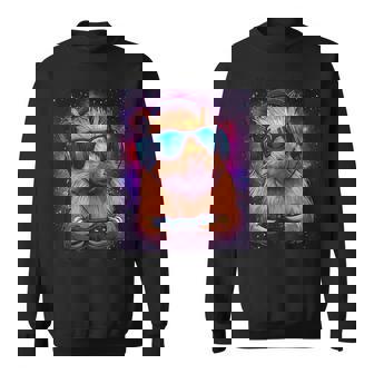 Capybara Video Games Black Small Short Sleeve Modern Cartoon Fun All Seasons Sweatshirt | Mazezy