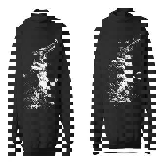 Cat Baseball Graphic Sweatshirt - Thegiftio