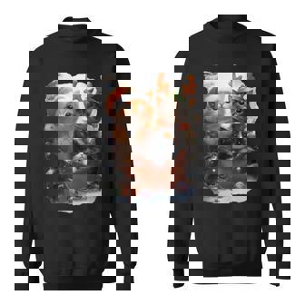 Cat Christmas Light Santa Xmas Decorations Meowy Sweatshirt | Seseable CA