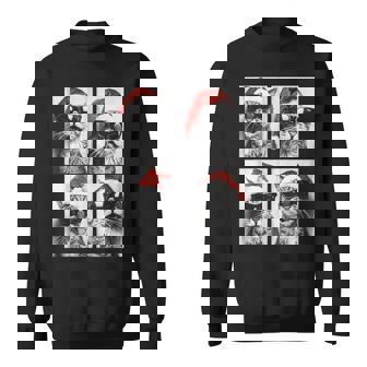 Christmas Bobcats With Sunglasses Santa Hat Festive Sweatshirt - Thegiftio