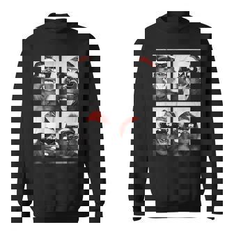 Christmas Gorillas Sunglasses Santa Hat Festive Meme Sweatshirt - Monsterry