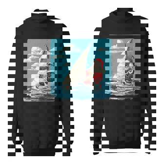 Christmas Sailboat Costume For Sailor And Santa Lovers Sweatshirt | Seseable CA