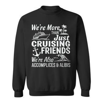 Cruise Friends Graphic Accomplices & Alibis Travel Sweatshirt - Thegiftio