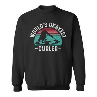 Curling & Stuff Curler By Dimmerch Women's Black Modern Letter Print Crew Neck Sweatshirt - Thegiftio UK