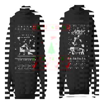 Dinosaur Christmas Ugly Sweater Santa Meteor Xmas Sweatshirt | Seseable UK