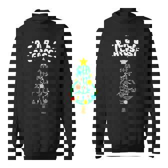 Fa La Lacrosse Christmas Lax Player Goalie Team Sport Sweatshirt - Seseable