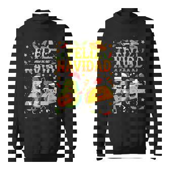 Feliz Navidad Avocado Tacos Mexican Christmas Family Sweatshirt - Seseable