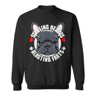 Frenchie French Bulldog Stealing Hearts Blasting Farts Sweatshirt - Thegiftio UK