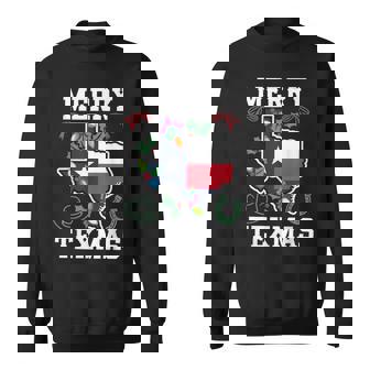 Merry Texmas Texas State Family Christmas Xmas Pajama Sweatshirt | Mazezy