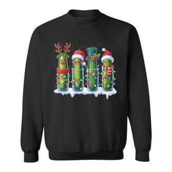 Pickles Christmas Lights Santa Hat Xmas Pajamas Sweatshirt - Monsterry