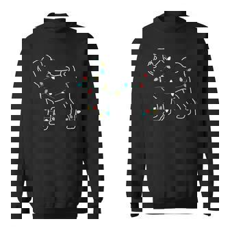 Pug Dog Christmas Outfit Pug Christmas Lights Sweatshirt | Mazezy