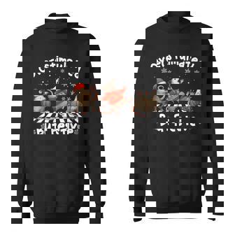 Raccoon Overstimulated But Festive Merry Christmas Sweatshirt | Seseable CA