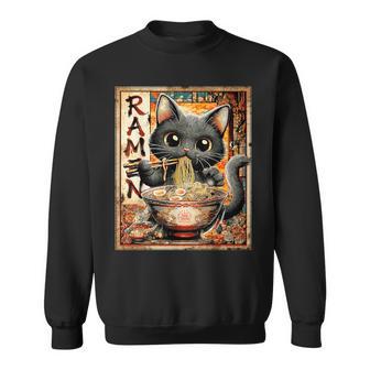 Ramen Cat Noodle Lovers Anime Otaku Sweatshirt - Thegiftio UK