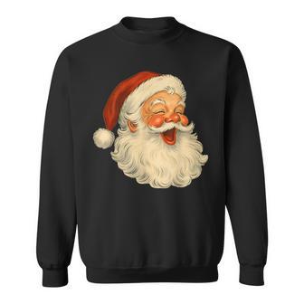 Santa Claus Merry Christmas Family Vintage Holiday Sweatshirt - Thegiftio UK