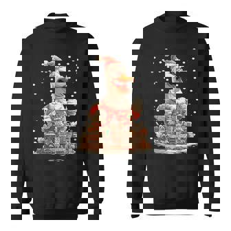 Santa Goose Gingerbread Cookie Town Christmas Parody Sweatshirt | Mazezy