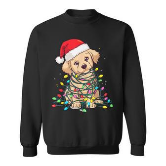 Santa Labrador Retriever Christmas Lights Sweatshirt - Thegiftio UK