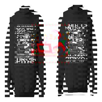 Santa's Tech Support Rebooting Christmas Ugly Sweater Sweatshirt | Mazezy