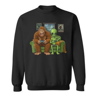 Sasquatch Bigfoot Alien Video Games Boys Gaming Sweatshirt - Thegiftio UK