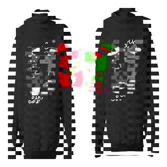 Six Seven 67 Meme 6 7 Elf Santa Christmas Pajamas Sweatshirt | Mazezy