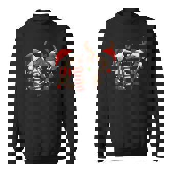 Six Seven Meme 6-7 Xmas 67 Christmas Lights Brain Rot Sweatshirt | Mazezy