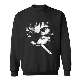 Smoking Cat Meme Cool Cat Joke Sweatshirt | Seseable CA