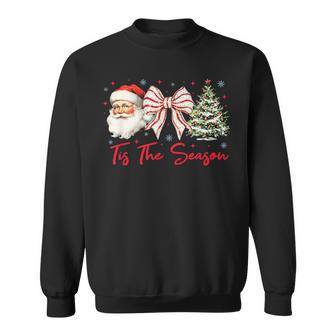 Tis The Season Christmas Tree Santa Xmas Pajama Sweatshirt - Thegiftio UK